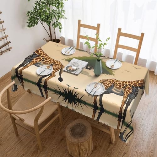 Mother and Child Giraffe Square Tablecloths 54 X 72 Inches