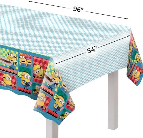 Amscan Despicable Me Multicolor Table Cover 54x96 Pack of 1