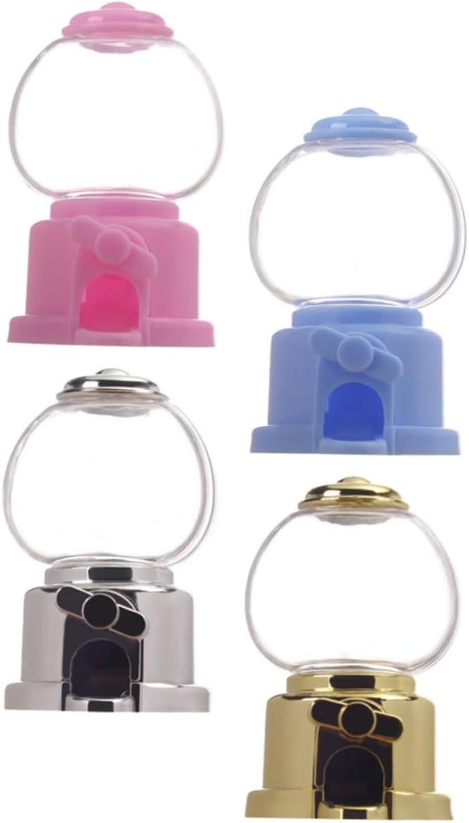 4pcs Plastic Candy Dispenser Machine Gumball Toy for Parties