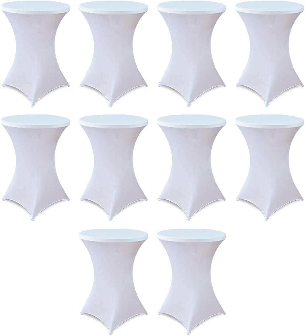 HAORUI 10 Pack Spandex Table Covers for Round Tables