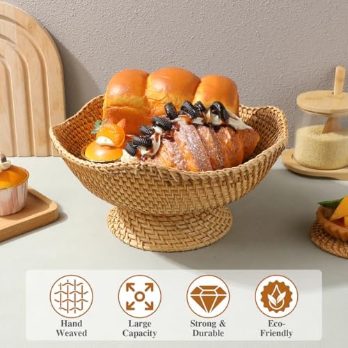 PRETYZOOM Rattan Fruit Bowl 98 Inches