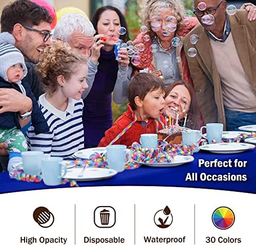 12-Pack Premium Plastic Tablecloth 54x108 Dark Blue Rectangle