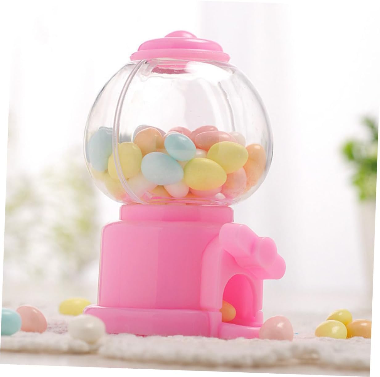 Healifty 16pcs Manual Gumball Machine Candy Dispenser Light Silver for Parties Events and Fun Treats