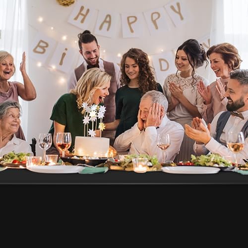 54 Inch X 100 Feet Black Tablecloth Roll with Slide Cutter