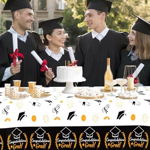3 pcs Graduation Tablecloth 54x108 Inches