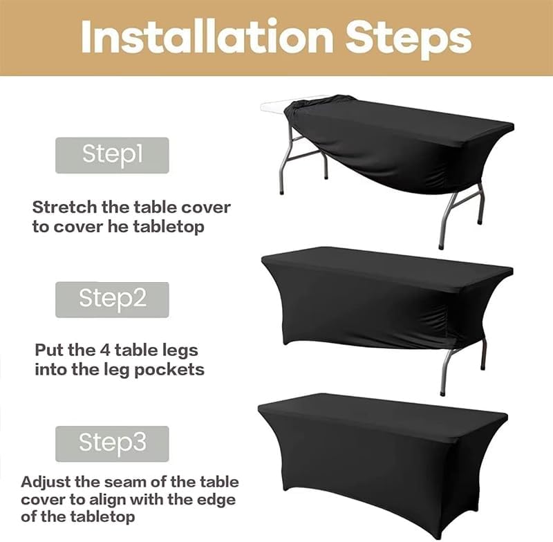 Spandex Table Cover 6ft for Home and Events