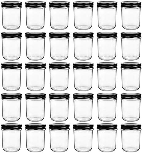 QAPPDA 6oz Glass Jars Set of 30 With Lids