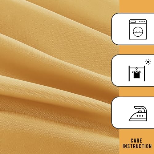 Obstal 2 Pack Tablecloths for 4 Foot Rectangular Tables - Water Resistant Gold