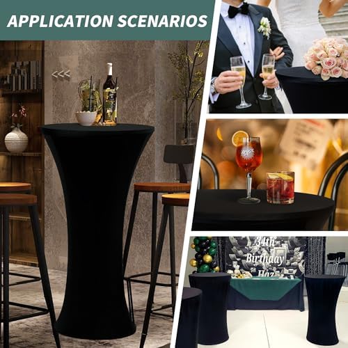 Wolkemer 4PCS Round Cocktail Table Cover