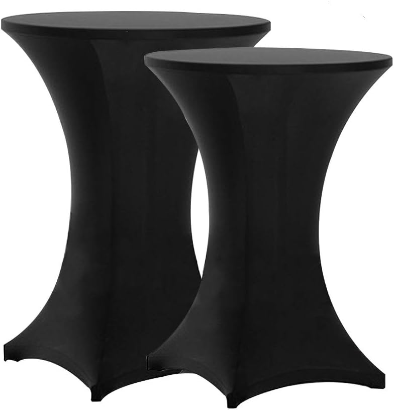 Tinas 2 Pack 32x43 Inch Highboy Spandex Table Covers Black