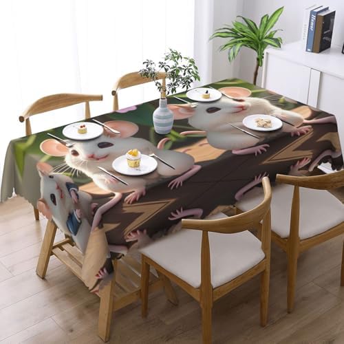 Mother And Child Rats Tablecloth Waterproof