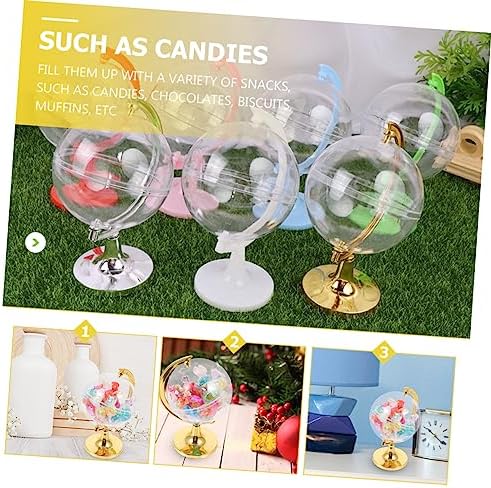 5Pcs Globe Shape Candy Boxes Mini Round Storage Containers Decorative Treat Holders for Parties