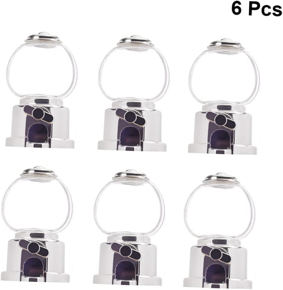 GLEAVI 6pcs Candy Catcher Toy for Kids Silver Plastic