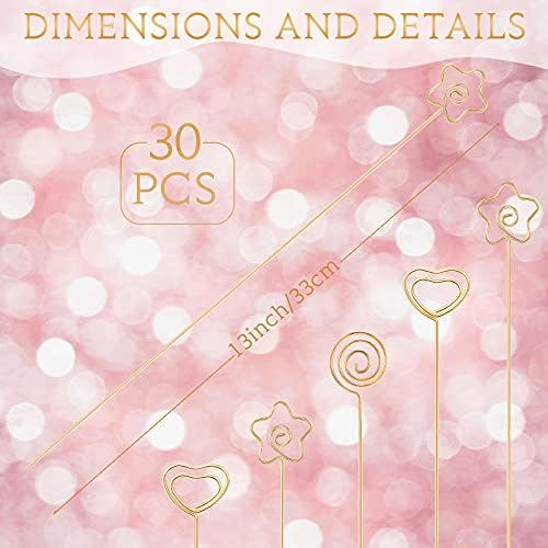 Sunnyray 30pcs Metal Wire Floral Picks Place Card Holders