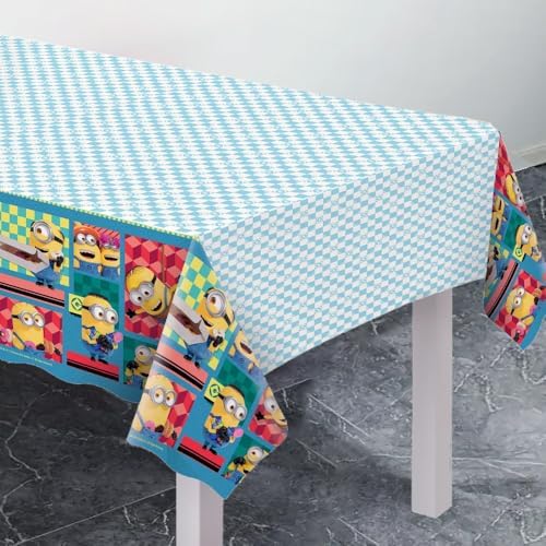 Amscan Despicable Me Multicolor Table Cover 54x96 Pack of 1