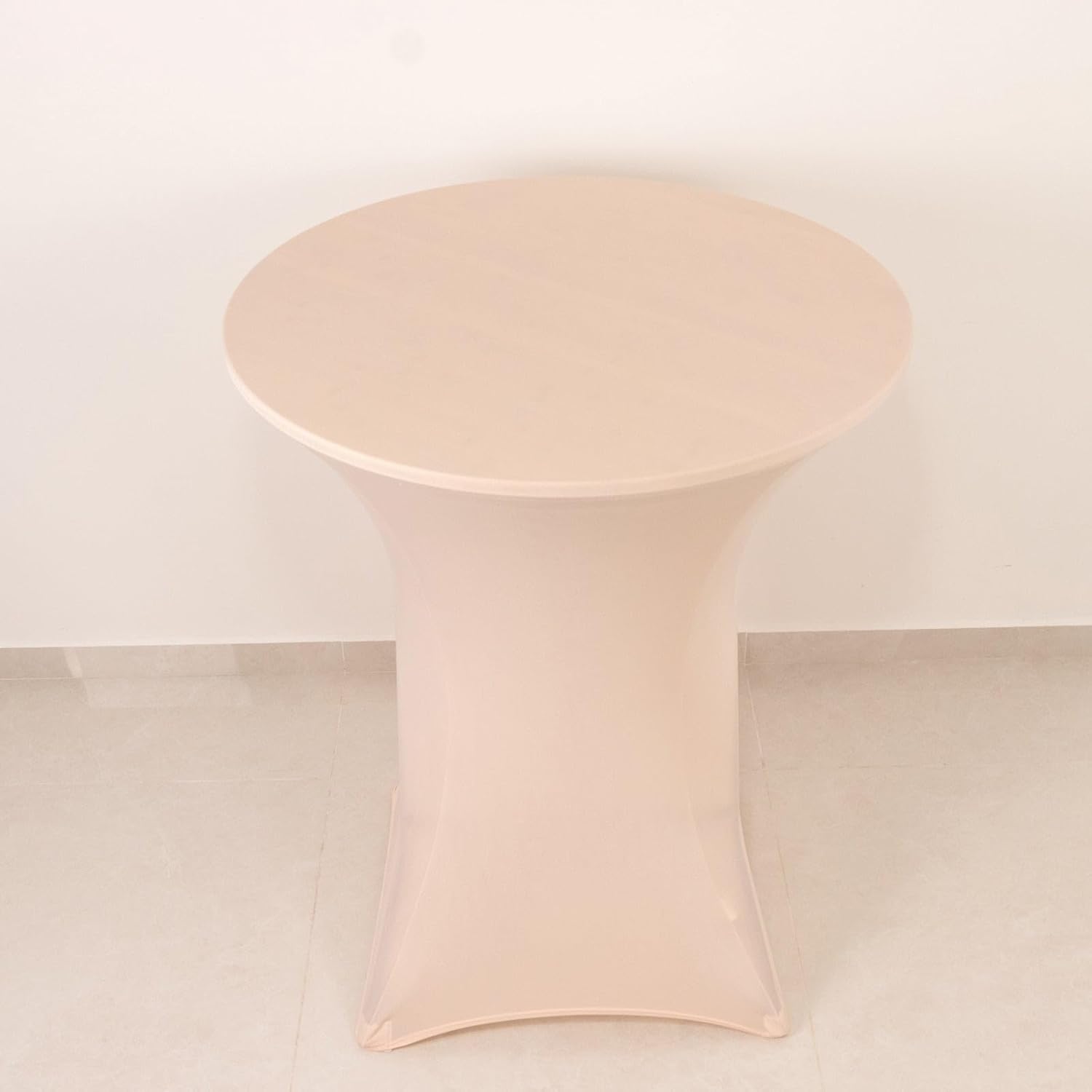 Balsa Circle 36 Inch Blush Stretchable Spandex Table Cover