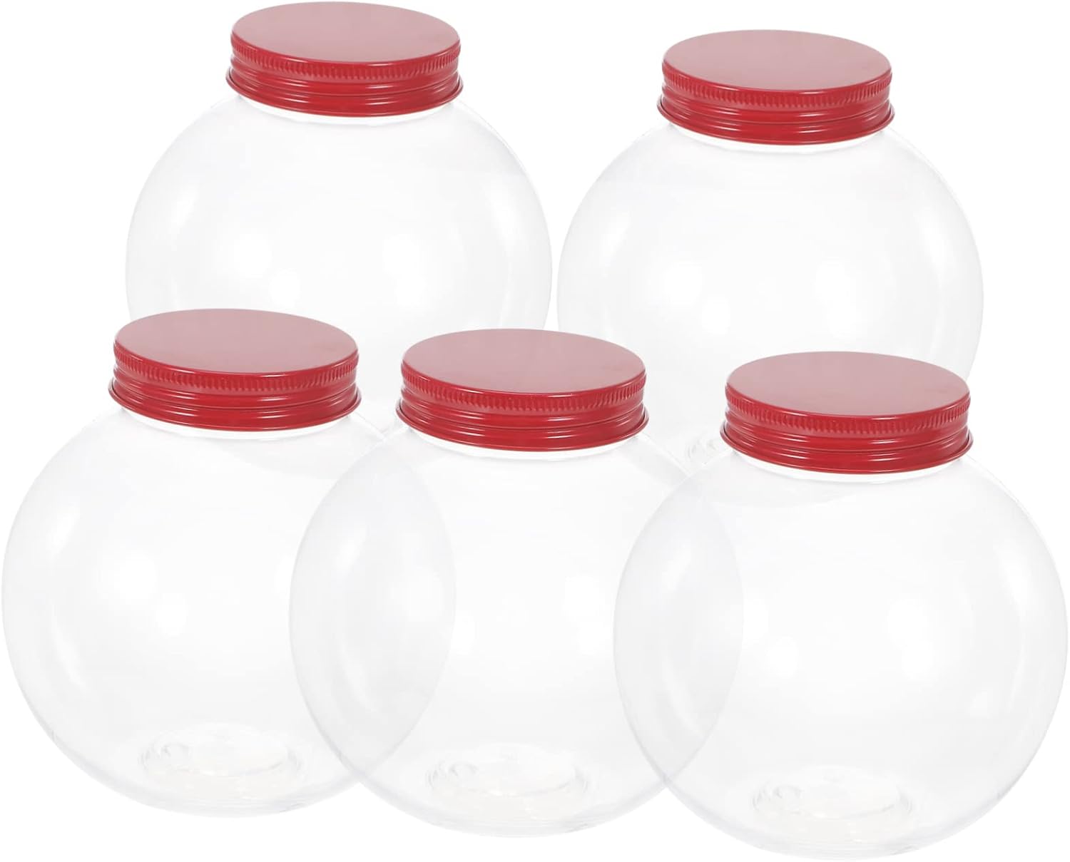 5pcs Shaped Candy Jar Lids for Christmas Party Treats and Snacks