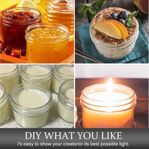 QAPPDA 4oz Glass Jars With Silver Lids Set of 40