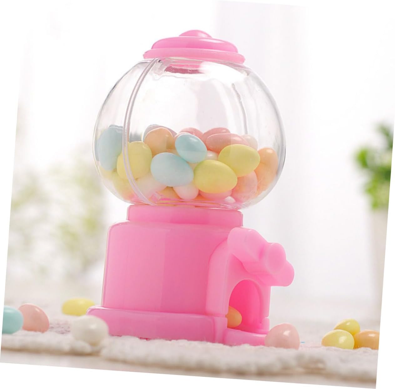 GLEAVI 4pcs Mini Gumball Machine Candy Dispenser
