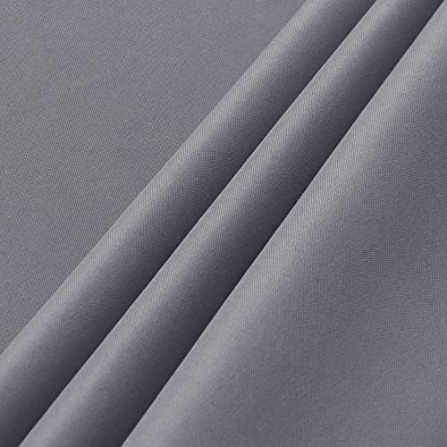 Sancua 2 Pack Light Grey Tablecloths 60x84 Inch