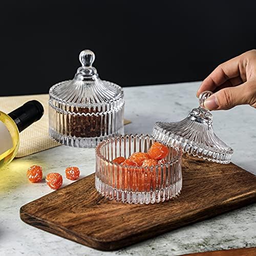 Crystal Clear Castle Jar Set of 2 with Lid