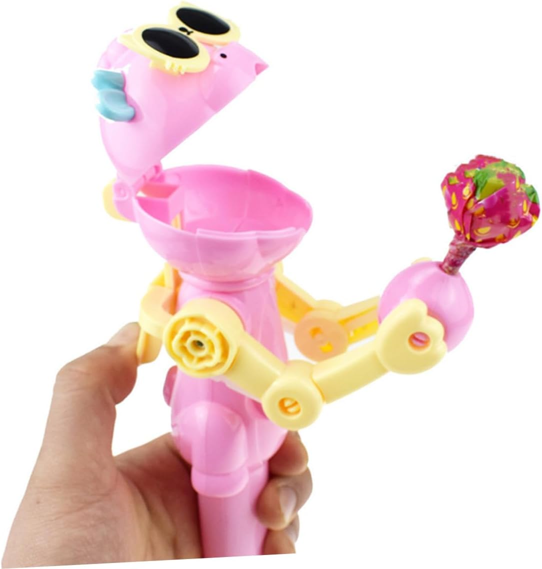 6pcs Dinosaur Lollipop Holder Robot Toy for Parties and Birthdays