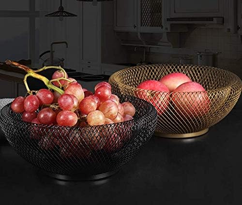Cq Acrylic Fruit Basket Gold Kitchen Storage