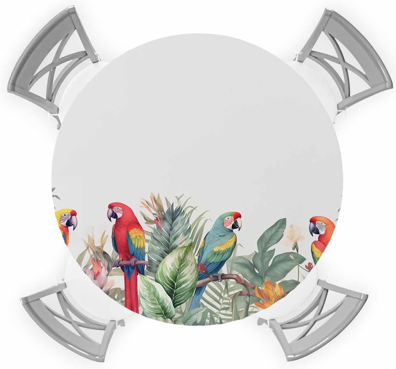 ZOE GARDEN Tropical Palm Round Waterproof Table Cover