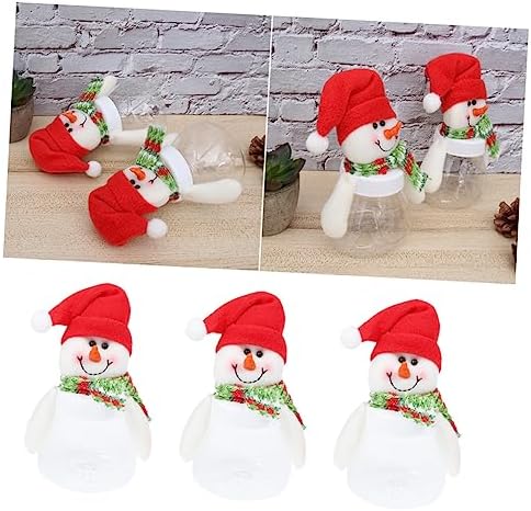 BIUDECO Snowman Candy Containers 5 Pack Christmas Decorative Jars