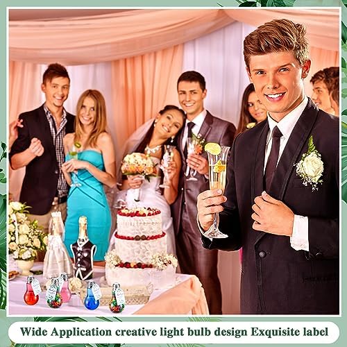 Tessco 48 Piece Light Bulb Candy Jar Set with Labels and Strings