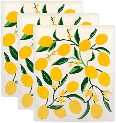 DII Swedish Dishcloths 3 Pack Lemons 775x675