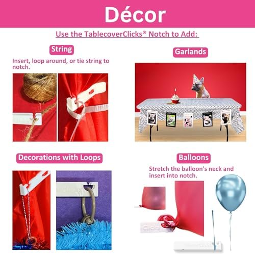 32 Pack Table Cover Clips for Plastic Tablecloths - Party Decor