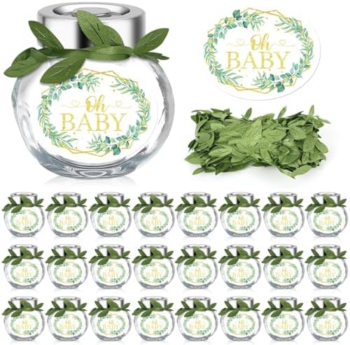 25 Pcs Mini Glass Jars With Lids Baby Shower Decor