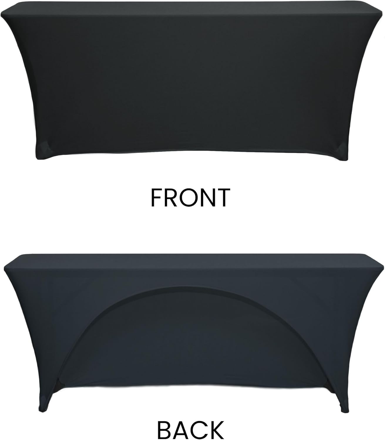 Your Chair Covers - Black Spandex 6 Ft x 18 Inches
