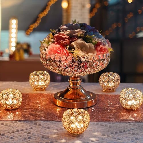 Elegant Hollow-Carved Crystal Fruit Bowl 1PC