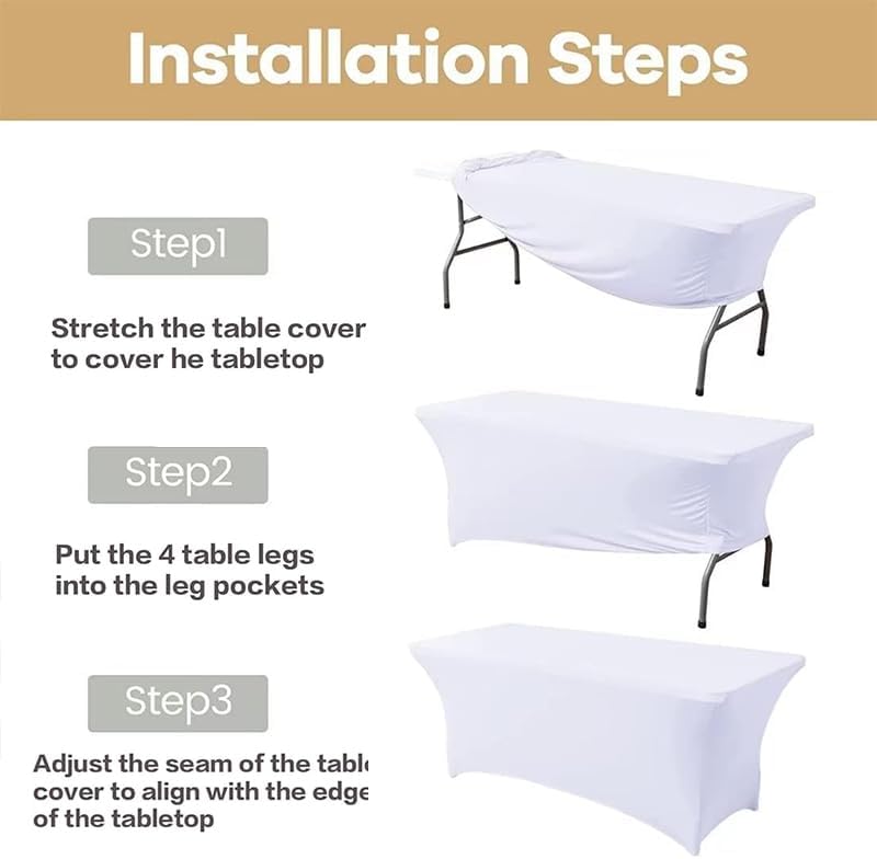 Spandex Table Cover for 6ft Rectangular