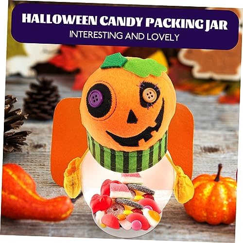 Halloween Candy Jar with Pumpkin Design for Parties and Home Use