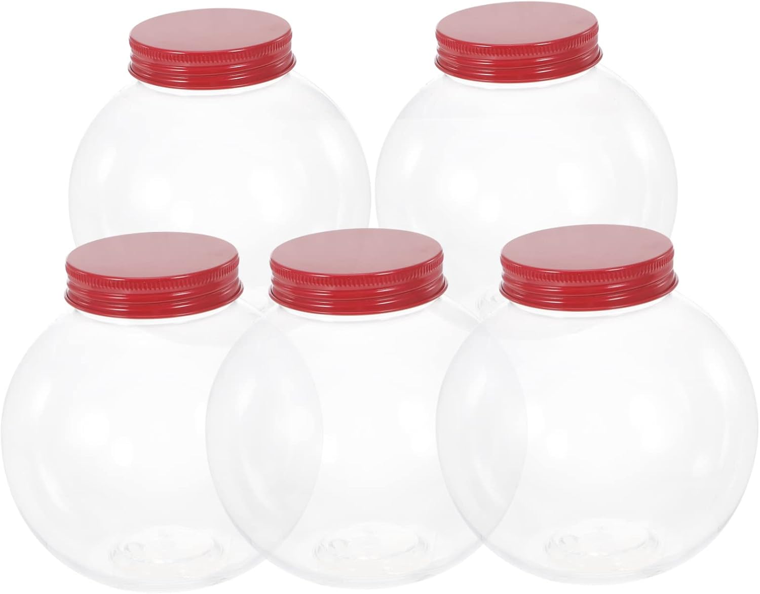 STOBOK 5pcs Christmas Candy Jars with Sealing Lids