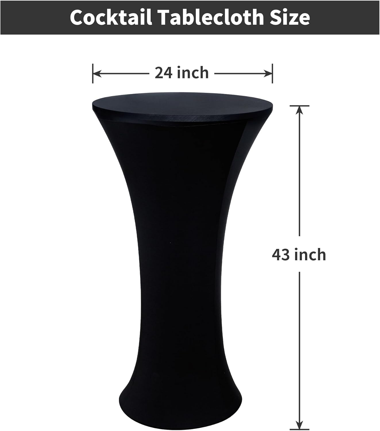 Wolkemer 4PCS Round Cocktail Table Cover