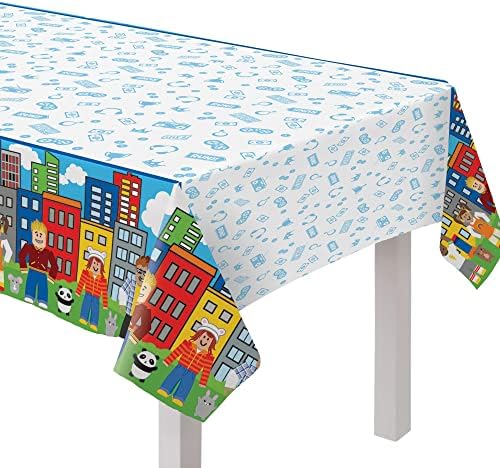 Multicolor Party Town Tablecover 54x96 6 Pack