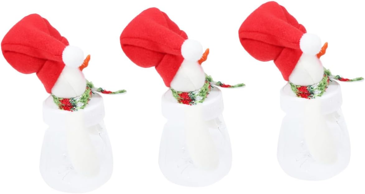 BIUDECO Snowman Candy Containers 5 Pack Christmas Decorative Jars