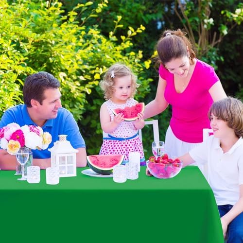 Kopokita 2PCS Green Plastic Tablecloths 54x108 Inch