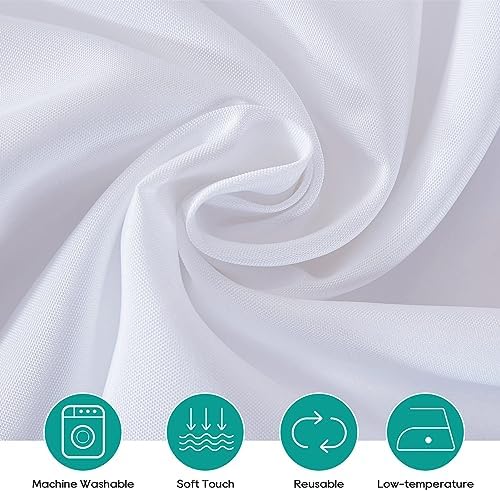 Surmente 5 Pack White 120 Inch Round Tablecloth