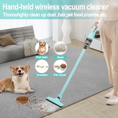 6-in-1 Lightweight Stick Vacuum Cleaner with 100W Motor Cordless Portable for Hard Floors Carpets and Pet Hair