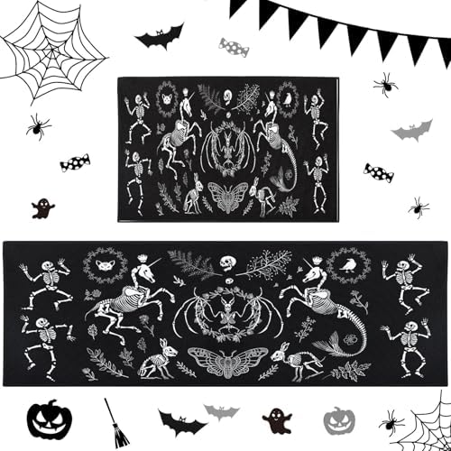 ArtSocket Halloween Kitchen Rugs and Mats Set of 2