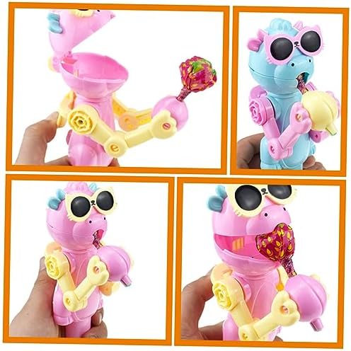 6pcs Dinosaur Lollipop Holder Robot Toy for Parties and Birthdays