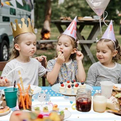 Elephant Table Covers 3 Pack 54 x 108 Jungle Theme Kids Tablecloths for Birthday Parties