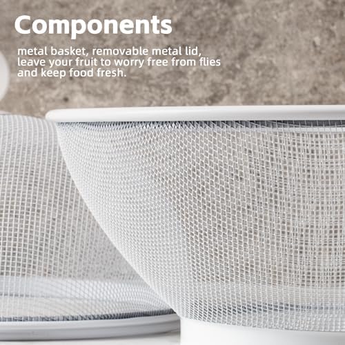 Toutrop 2Pcs Large Capacity Mesh Fruit Basket with Lid