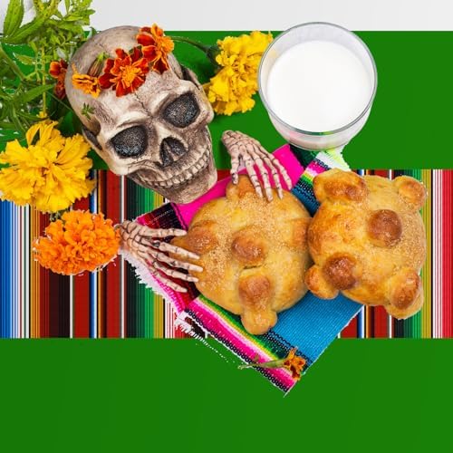Oudain 12 Pcs Mexican Striped Tablecloth 108x54 Inch Waterproof Fiesta Cover