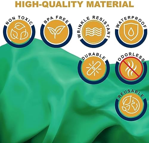 Sonluma 12 Pack 108 X 54 Green Tablecloth for 8ft Tables